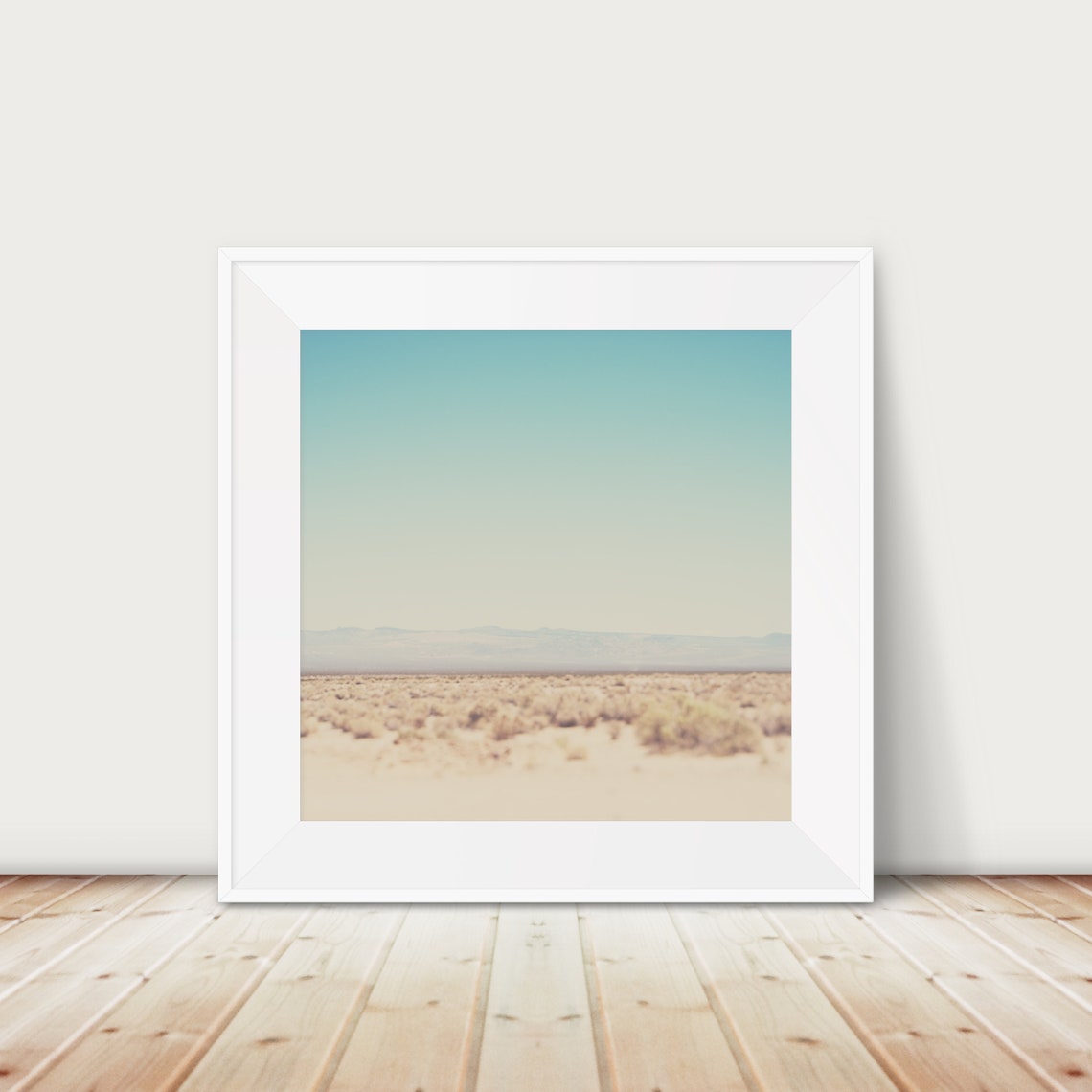 Mojave Desert Pastel Minimalist Landscape Photography Poster