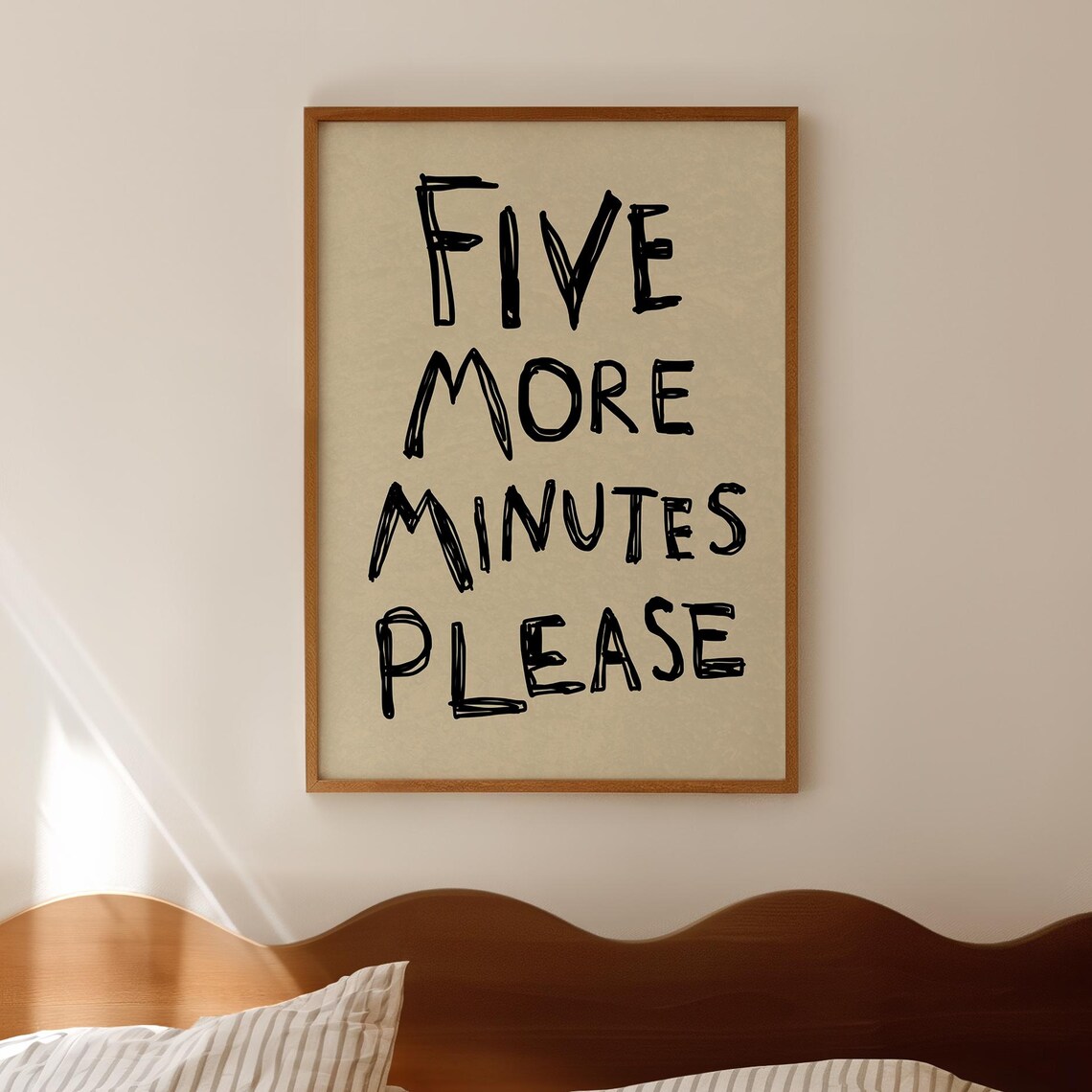 Funny Sleeping Quote Art Print, Trendy Bedroom Decor