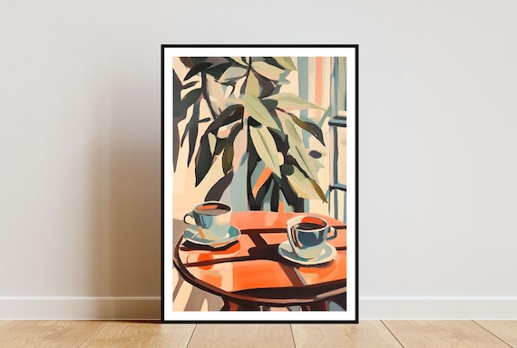 Retro Coffee Tea Cafe Poster Print