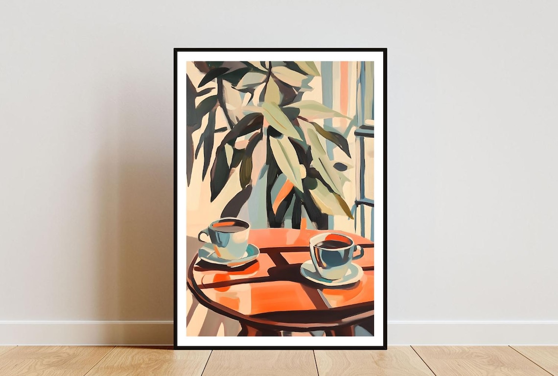 Retro Coffee Tea Cafe Poster Print