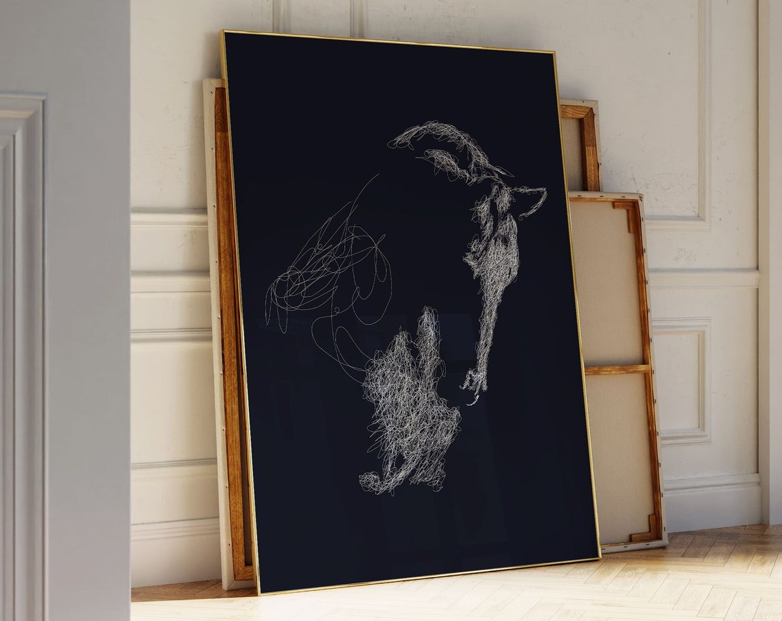 Horse Wall Art Horse Print Animal Poster Horse Wall Art Animal Illustration Print Horse Art Print