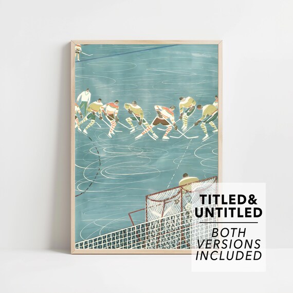 The New Yorker November 21 1959 Ice Hockey Game Action Poster