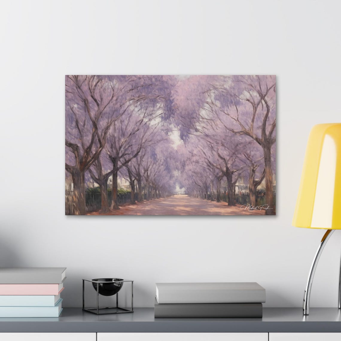 Blooming Jacaranda Avenue Spring Purple Trees Path Art Poster