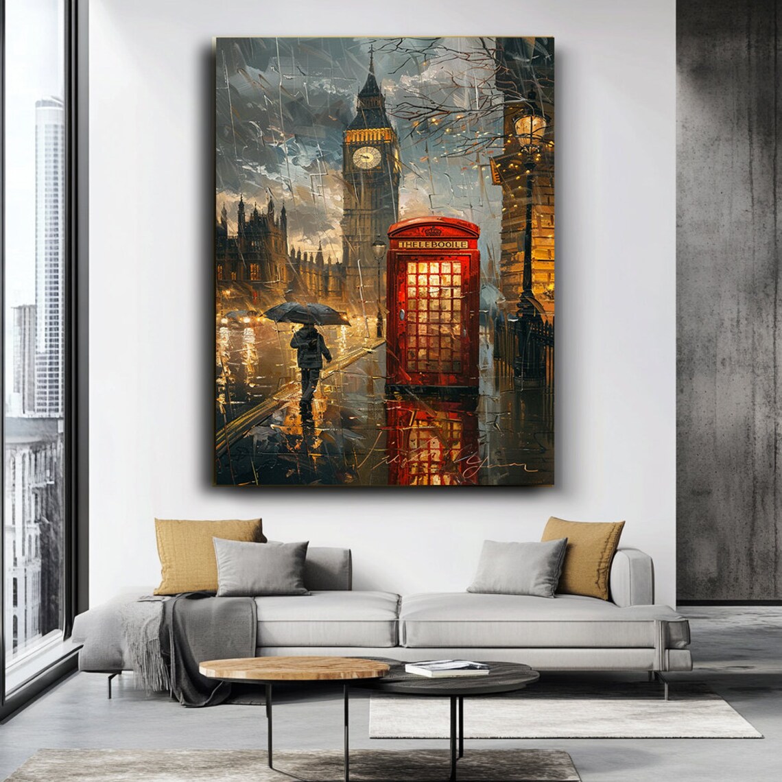 London City Abstract Landscape Art Print - Image 3