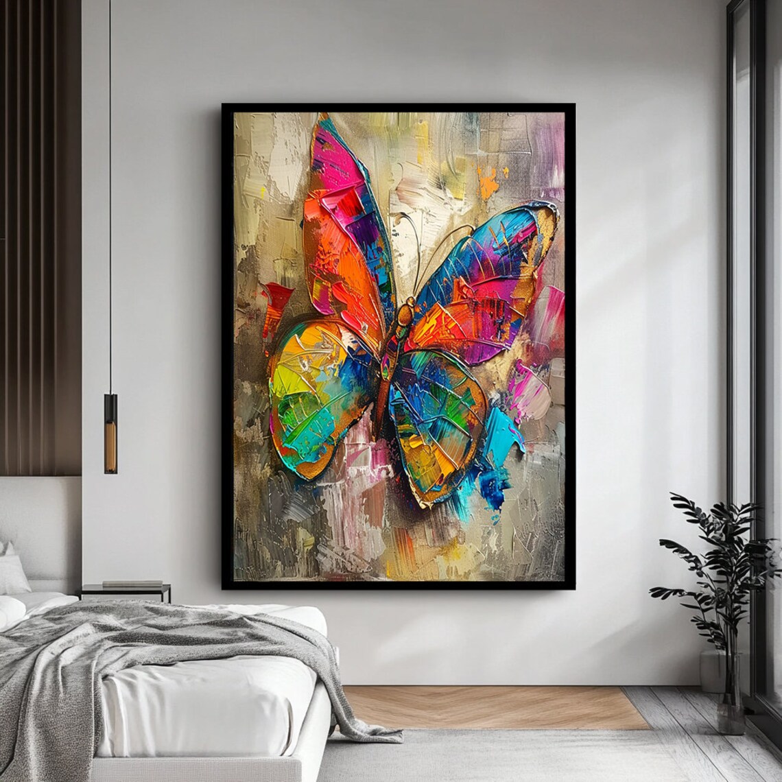 Colorful Butterfly Art Print, Modern Nature Decor - Image 4