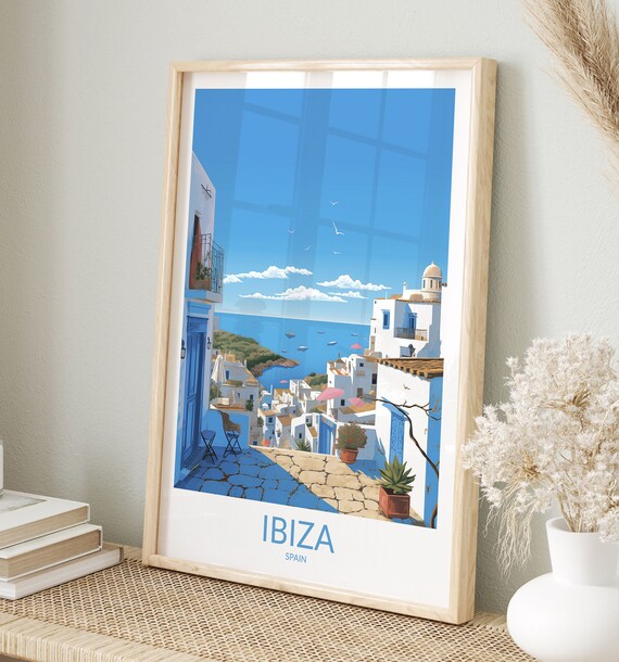 Ibiza Print No 6 Ibiza Wall Art Ibiza Art Print Ibiza Artwork Ibiza Travel Gift Spain Print Balearic Islands Ibiza Poster