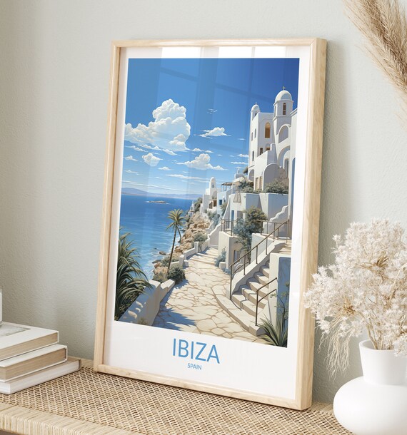 Ibiza Print No 3 Ibiza Poster Ibiza Wall Art Ibiza Art Print Ibiza Artwork Ibiza Travel Gift Spain Print Balearic Islands