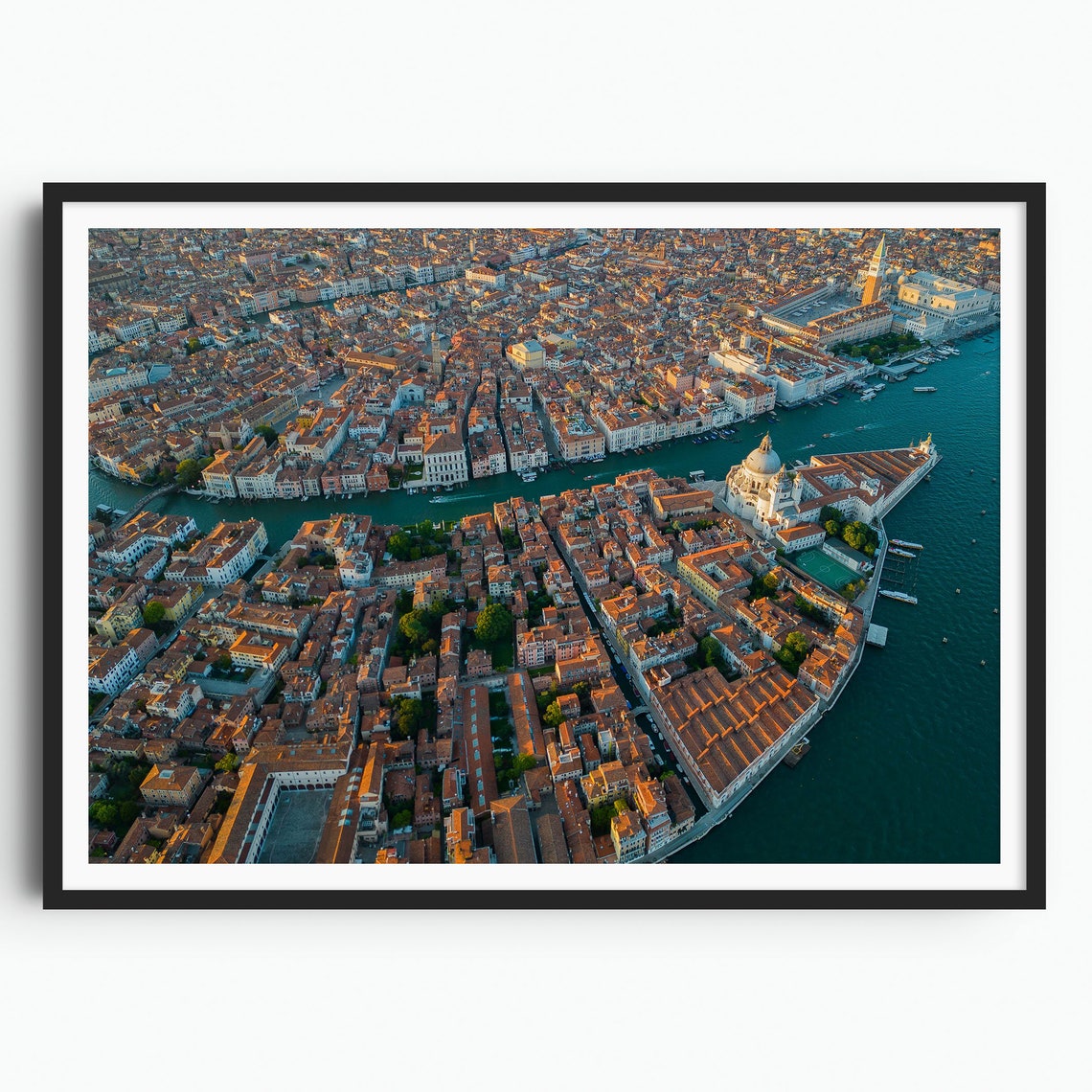 Venice Punta Della Dogana Aerial Santa Maria Salute Domes Poster