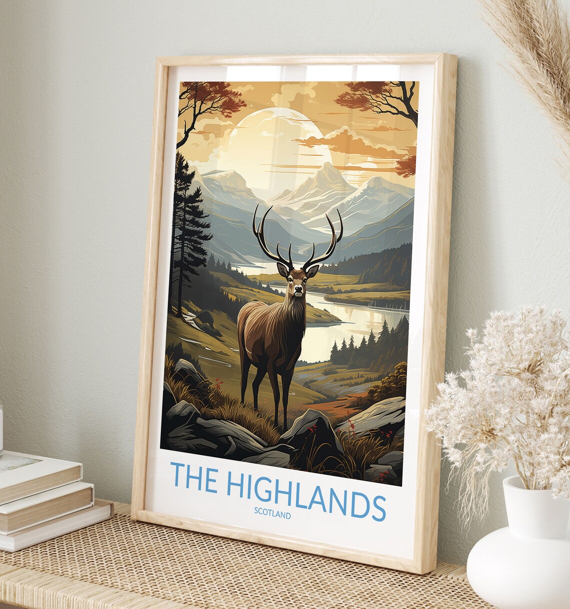 The Highlands Travel Print No 5 Scotland The Highlands Poster The Highlands Wall Art The Highlands Traveler Gift Scotland