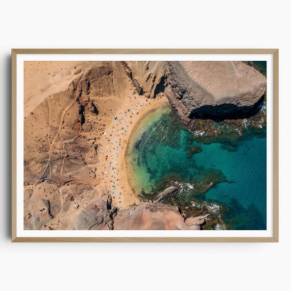 Lanzarote Travel Print Papagayo Beach Lanzarote Wall Art Lanzarote Poster Spain Travel Print Lanzarote Poster Canary Islands