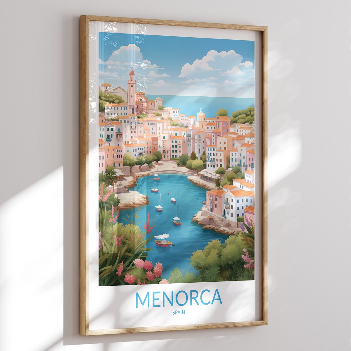 Menorca Print No 5 Menorca Poster Menorca Wall Art Menorca Art Print Menorca Artwork Menorca Travel Gift Spain Balearic Islands