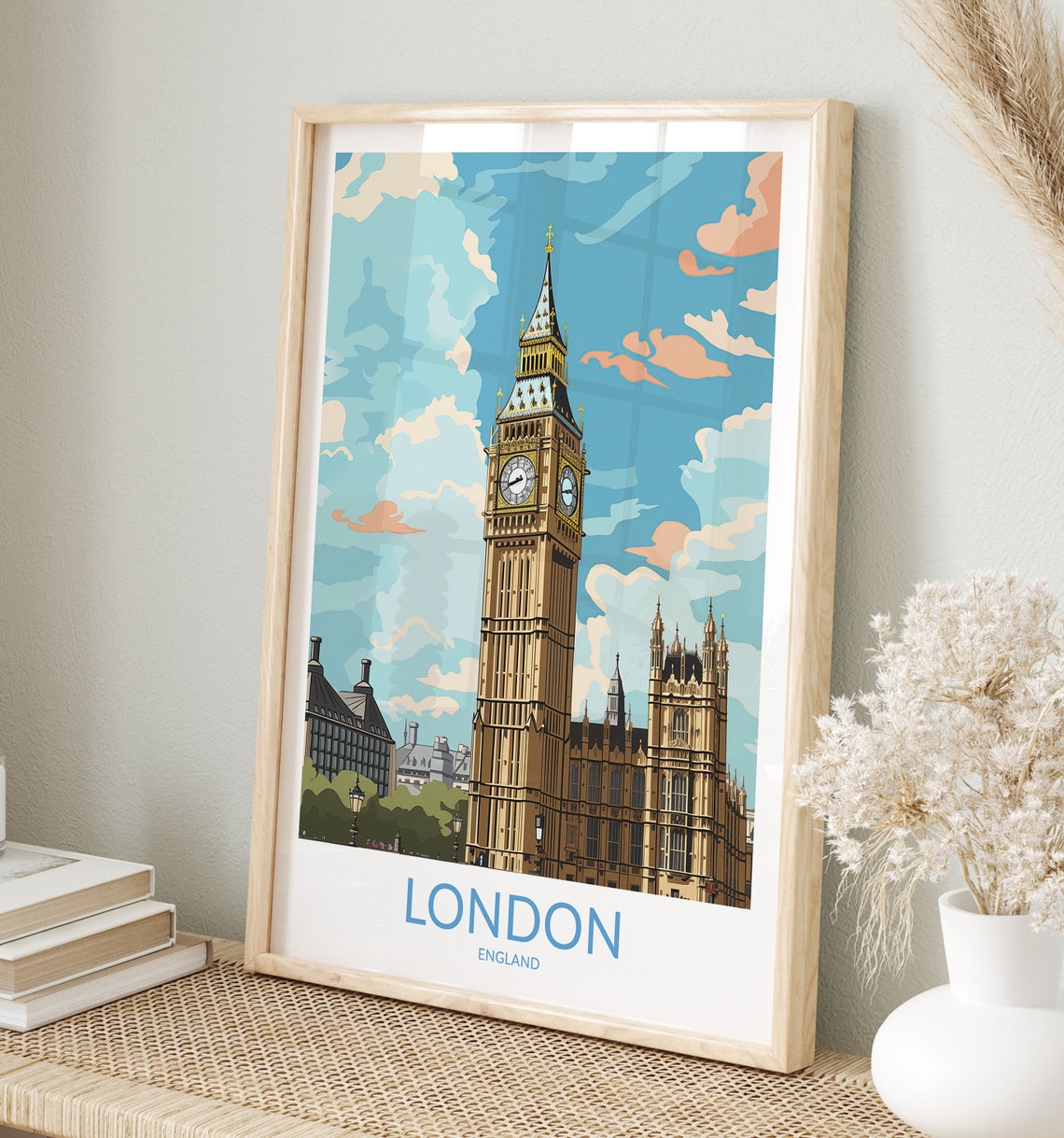 London Print No 3 Big Ben London Poster London Wall Art London Art Print London Artwork London Travel Gift United Kingdom