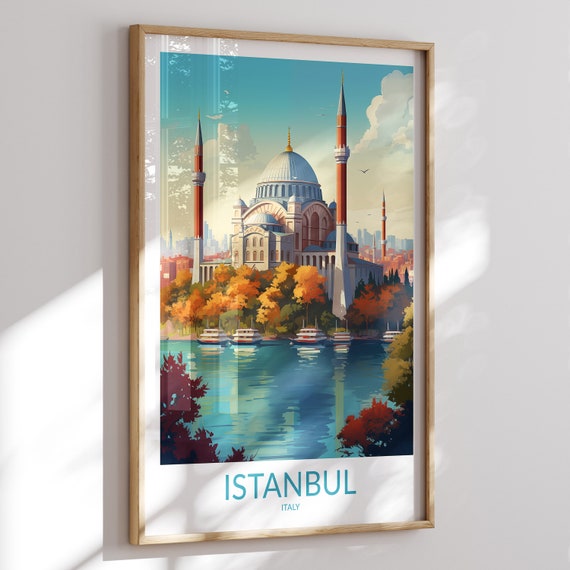 Istanbul Print No 4 Istanbul Poster Istanbul Wall Art Istanbul Art Print Istanbul Artwork Istanbul Travel Gift Turkey Home Decor