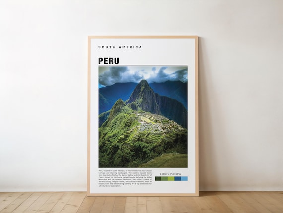 Peru Print Vintage Poster Wall Art Photo
