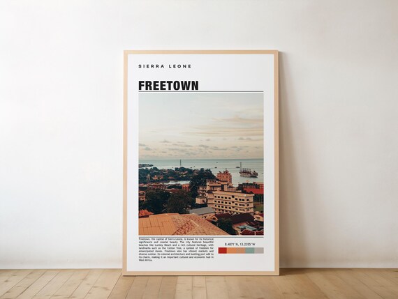 Freetown Sierra Leone City Coast Photo Travel Destination Art Poster