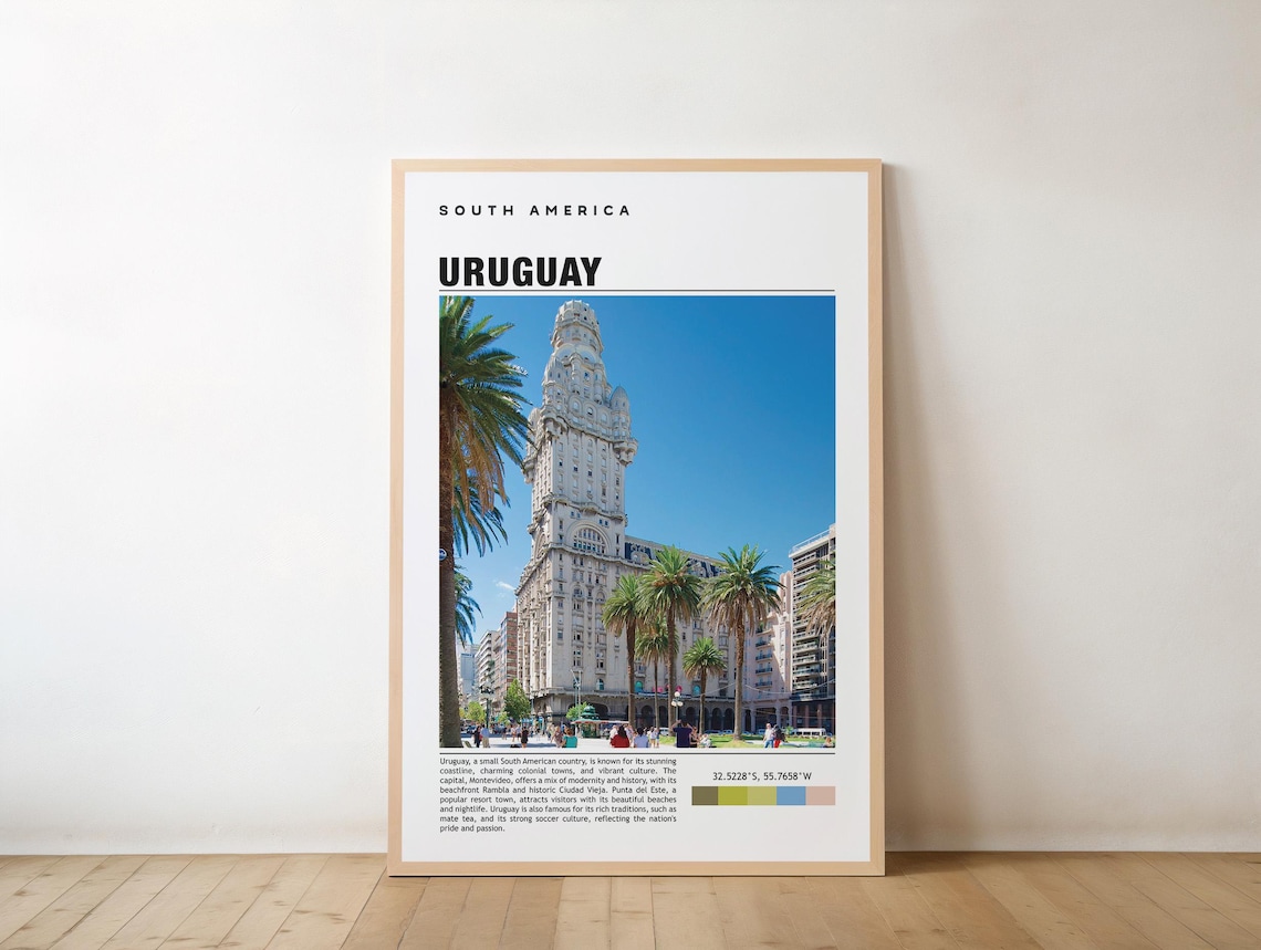 Uruguay Montevideo Palacio Salvo Landmark Travel Photo Poster