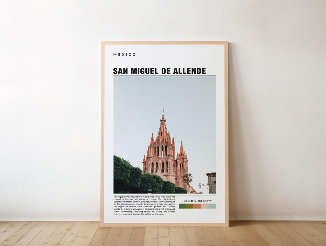 San Miguel De Allende Mexico Church Photo Travel Destination Poster