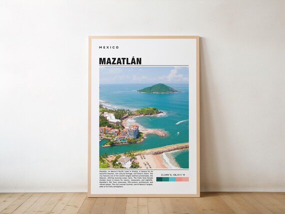 Mazatln Print Travel Poster Art Photo Mexico Gift