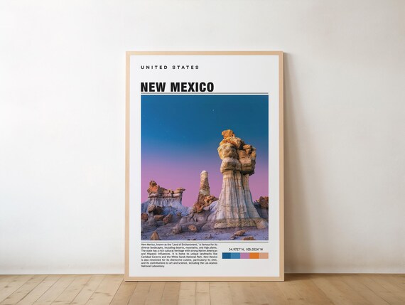 New Mexico Hoodoos at Dusk Southwest USA Desert Travel Photo Print