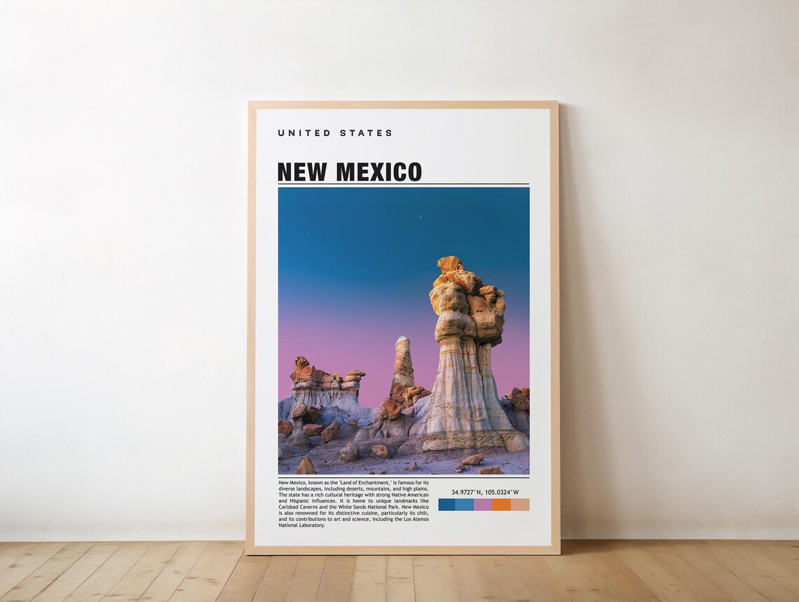 New Mexico Hoodoos at Dusk Southwest USA Desert Travel Photo Print