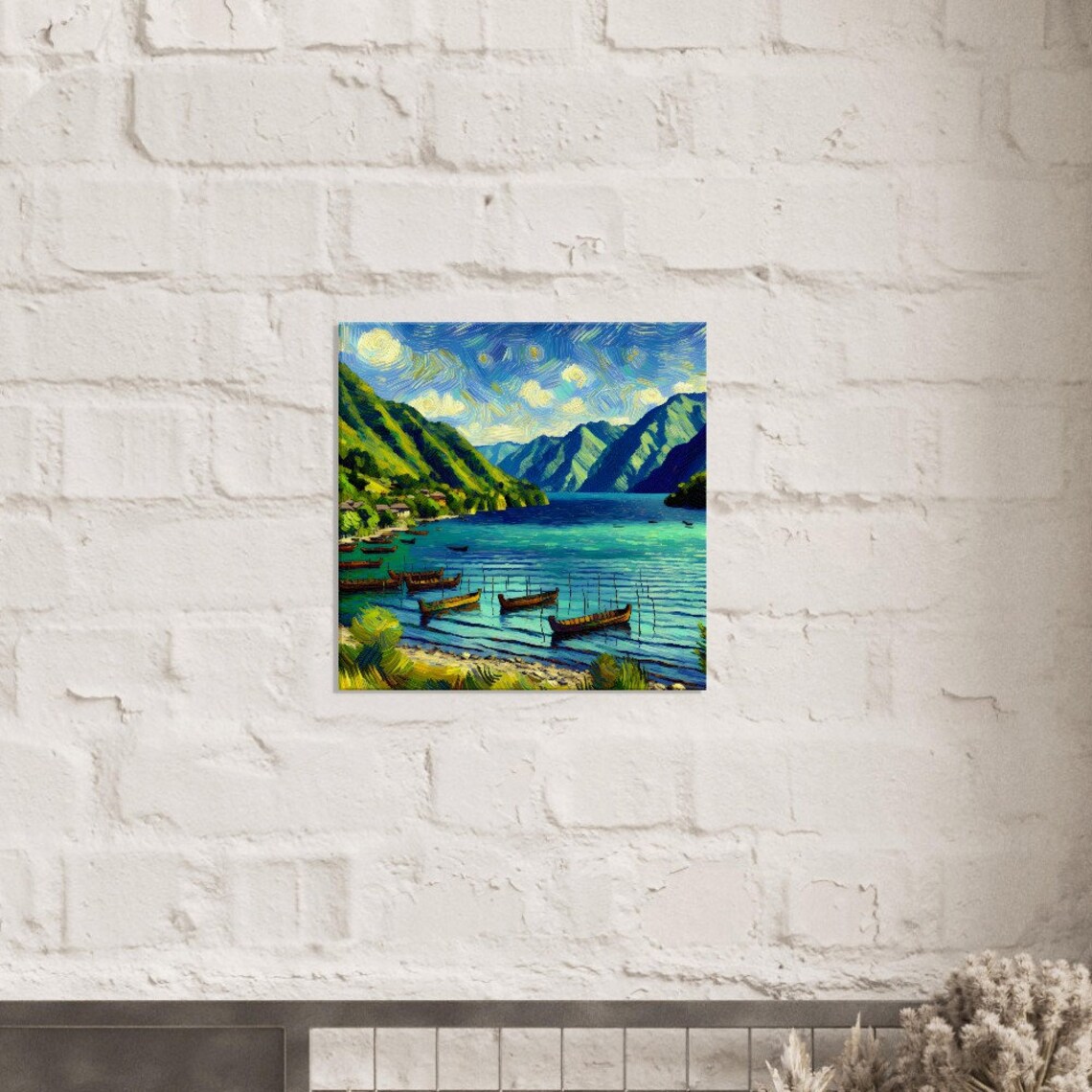 Lake Atitlan Tranquility, Impressionism Wall Art Print - Image 2
