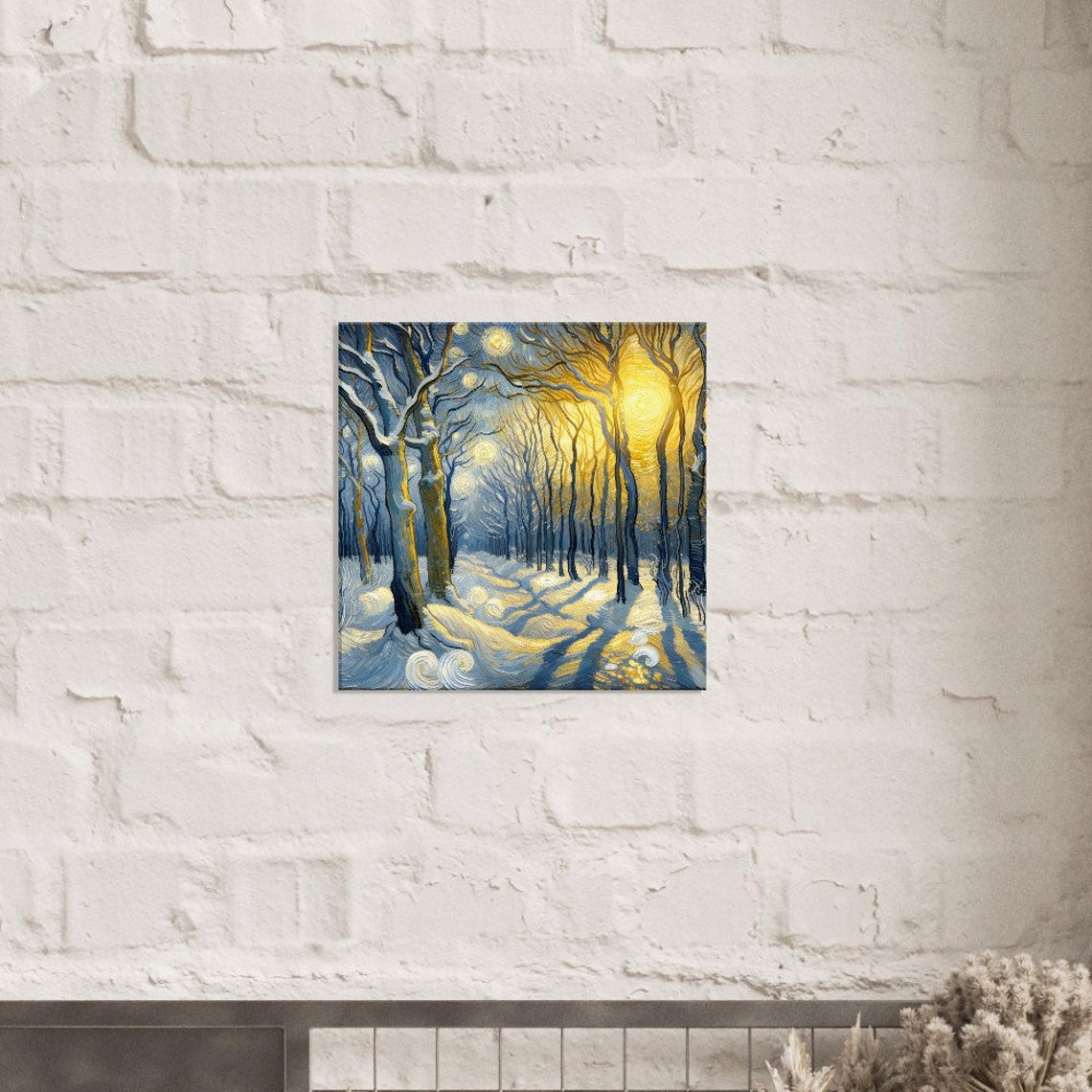 Winter Whisper Van Gogh Style Oil Painting Print Impressionism Living Roombedroom Wall Prints Housewarming Gift - Image 2