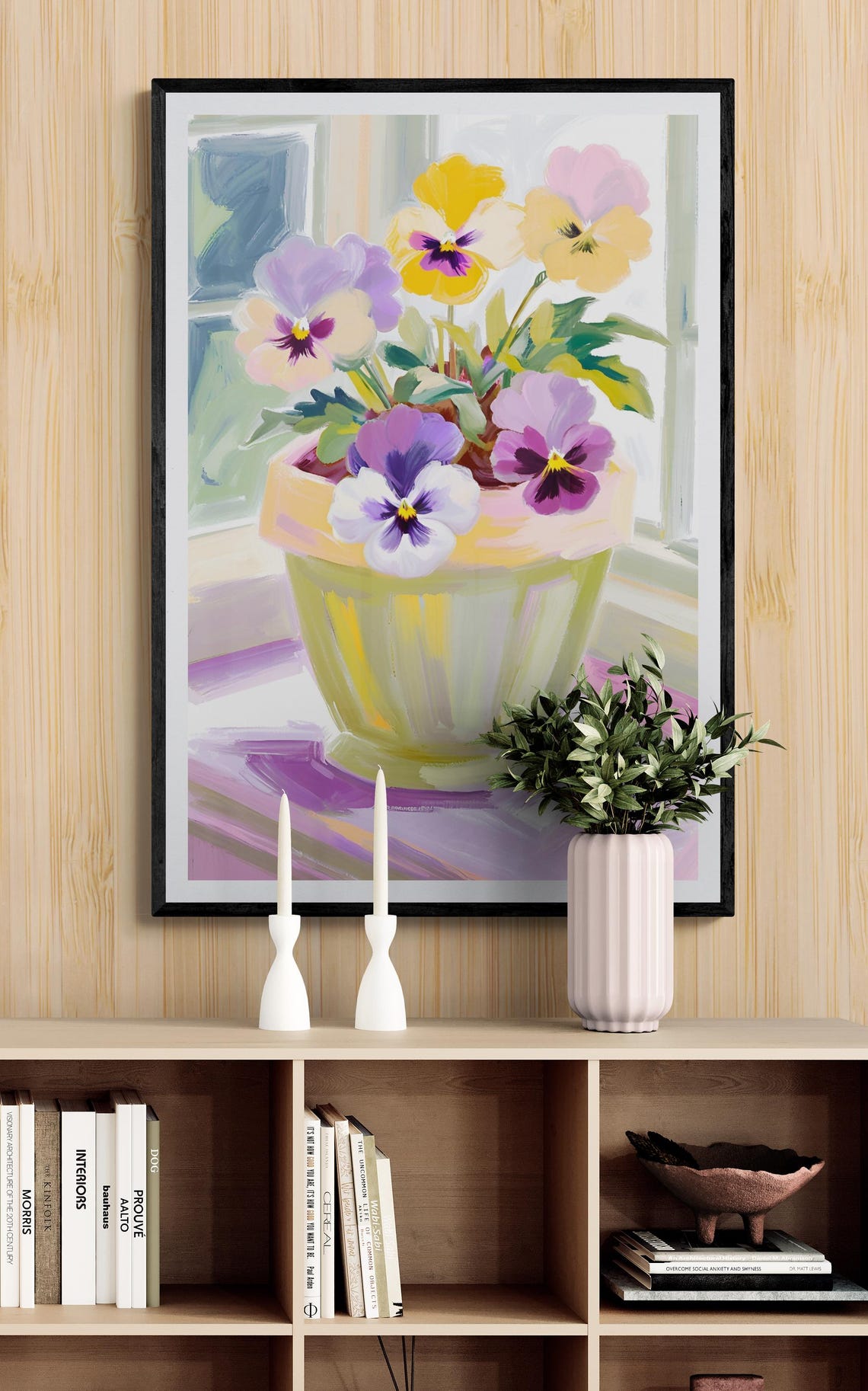 Pansy Flowers Floral Art Flower Market Art Print Abstract Painting Purple Pansy Floral Art Henri Matisse - Image 4