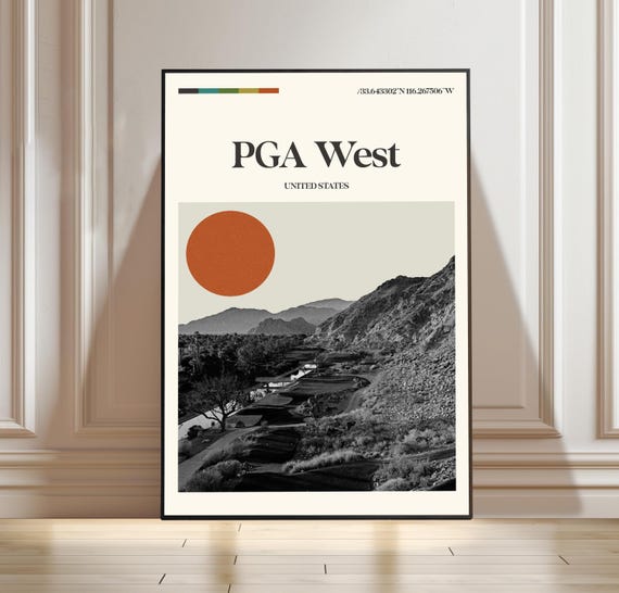 Pga West Poster United States Travel Landscape Print Art Mountain Nature Adventure Gift