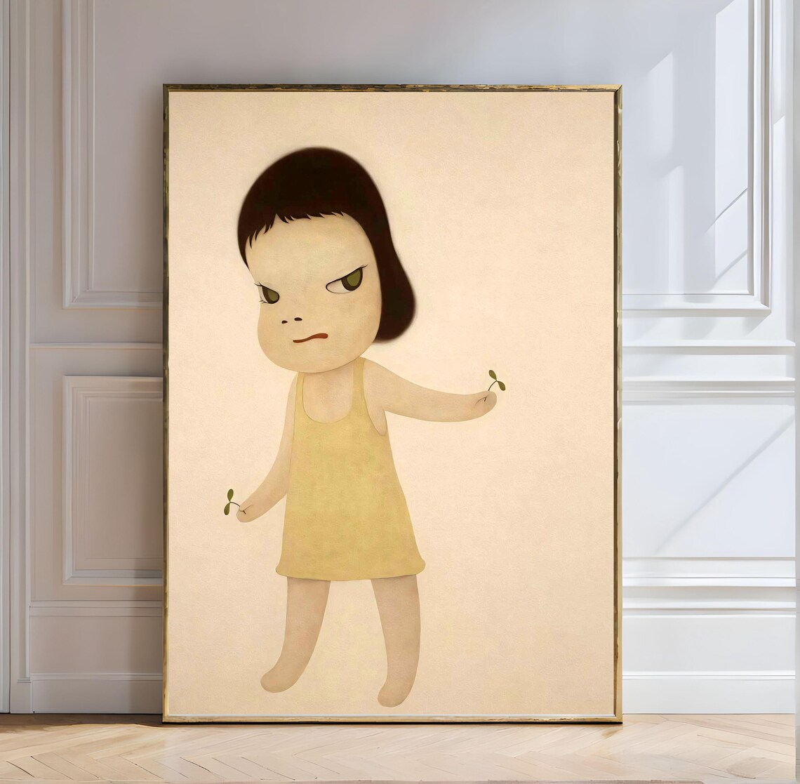 Yoshitomo Nara Sprout the Ambassador Child Holding Seedlings Poster