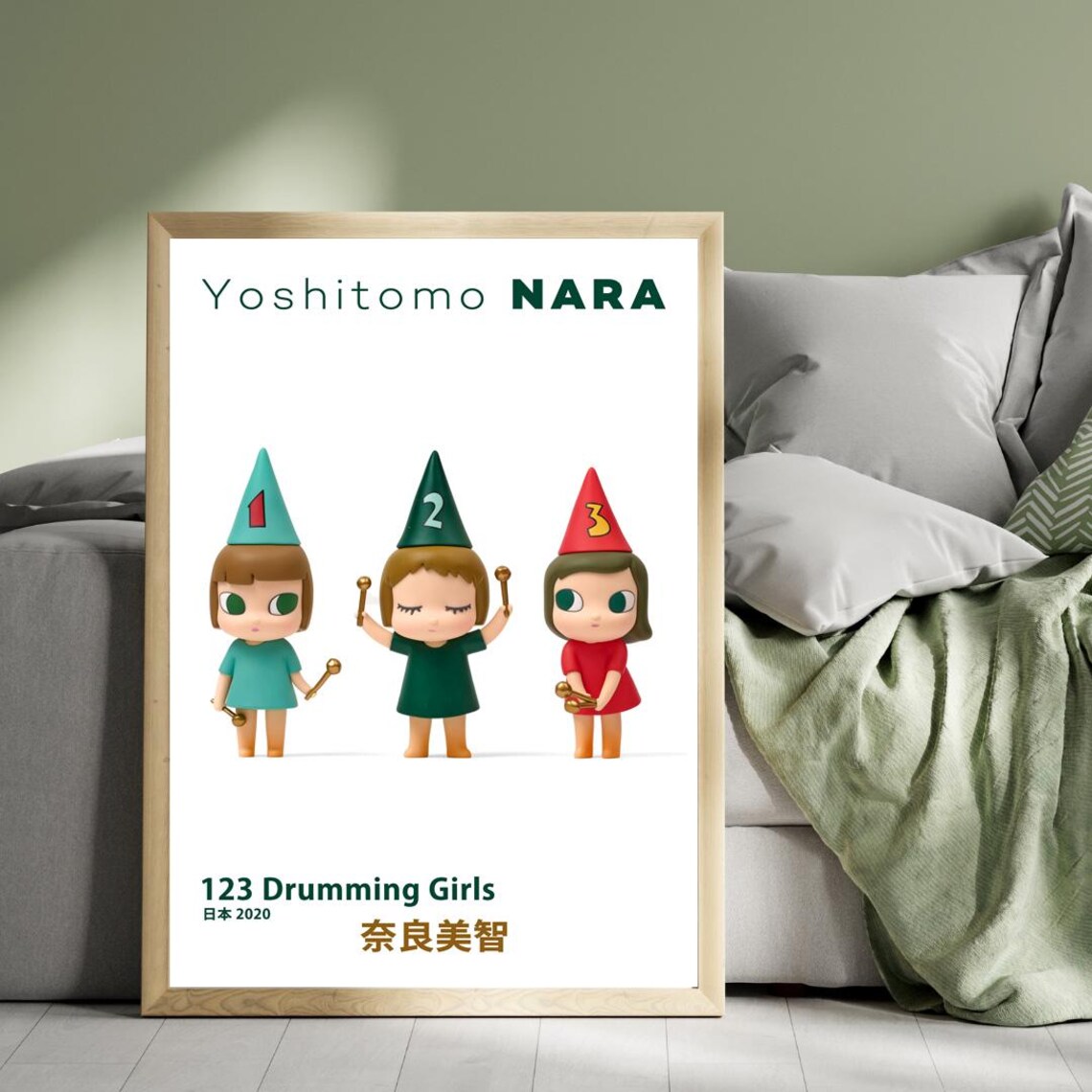Yoshitomo Nara 123 Drumming Girls 2020 Japanese Pop Art Poster - Image 4