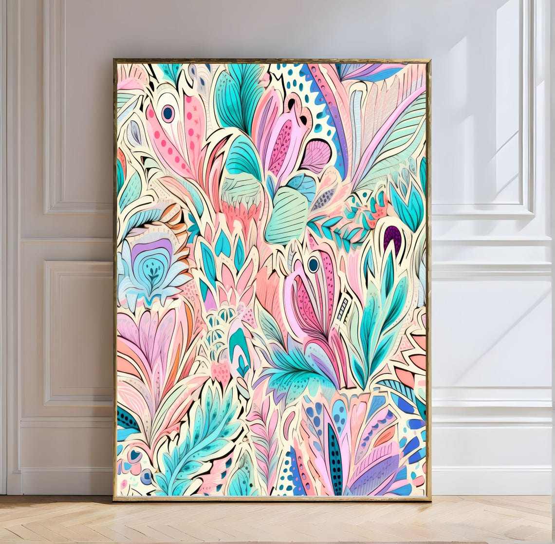 Yayoi Kusama Cosmic Nature Pink Floral Tokyo 2021 Abstract Art Poster - Image 5