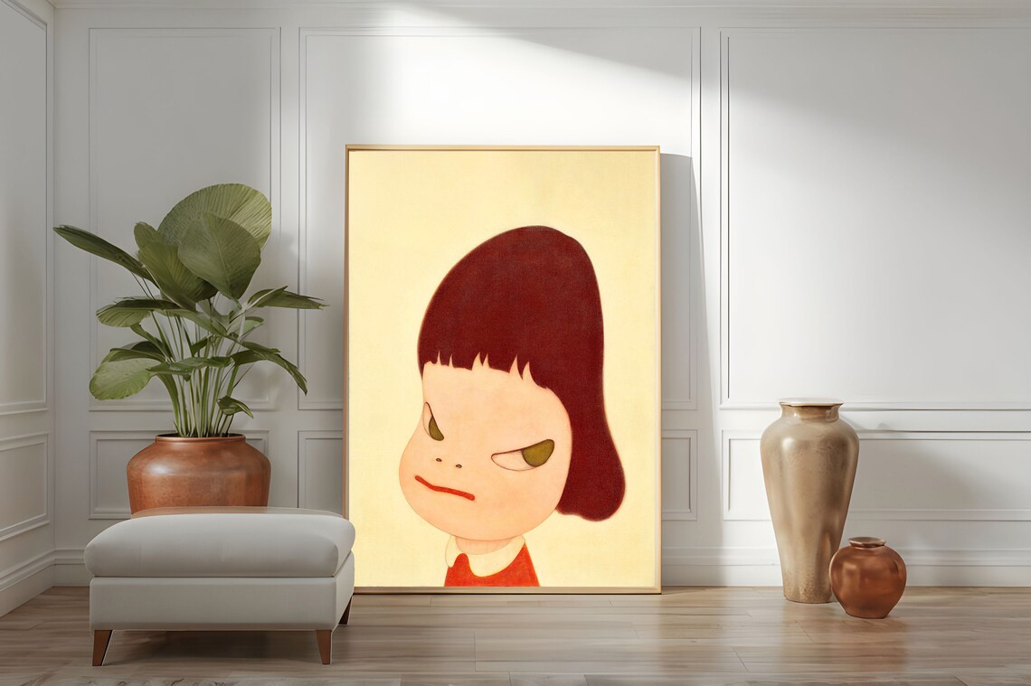 Yoshitomo Nara Bad Barber 2000 Red Haired Girl Side Eye Poster