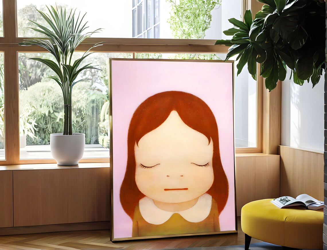 Yoshitomo Nara Cosmic Girl Eyes Closed 2008 Serene Portrait Poster - Image 2