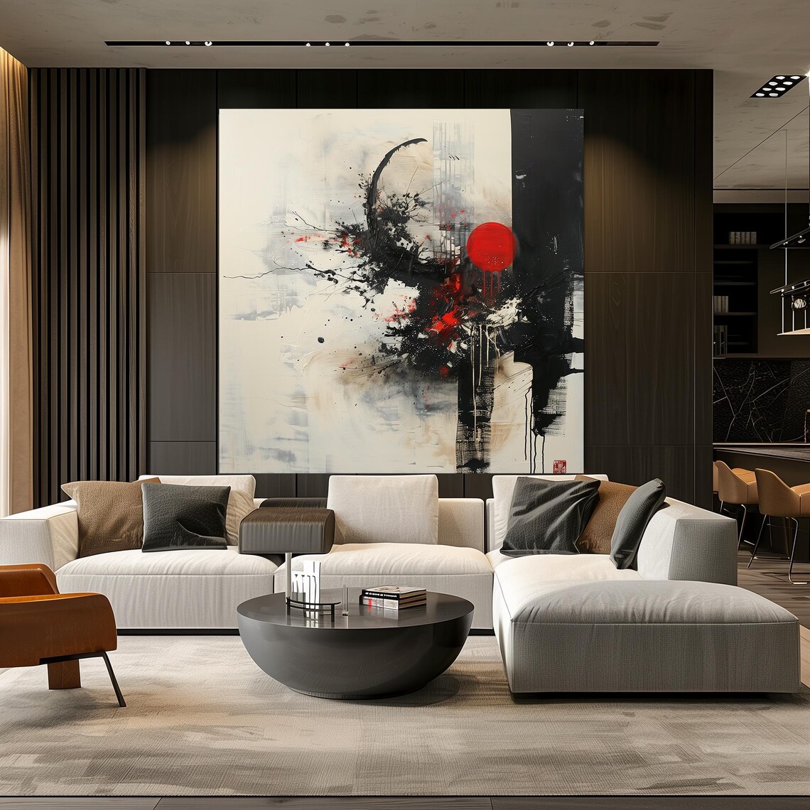 Japanese Abstract Ink Splash Art Print, Zen Minimalism - Image 3