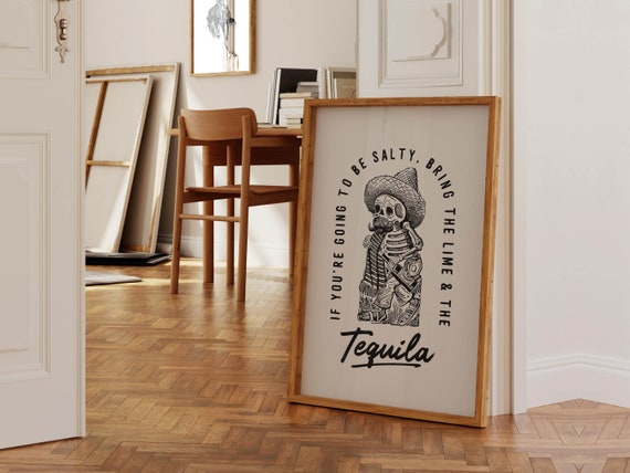 Tequila Western Bar Decor Poster Print