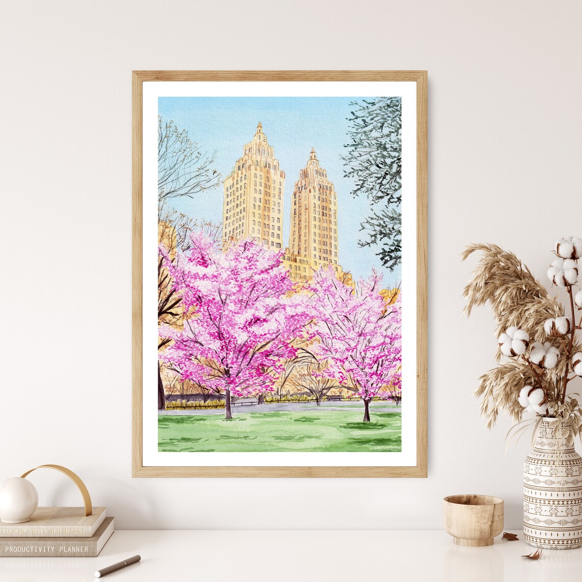 Central Park, New York Watercolor Travel Poster - Image 3