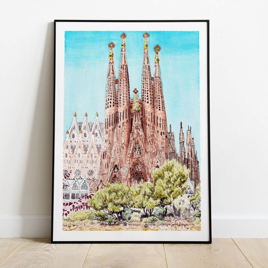 La Sagrada Familia, Barcelona Spain Travel Poster - Image 2
