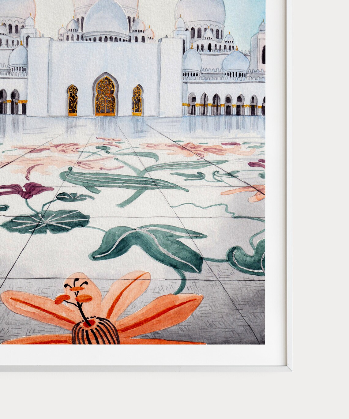 Sheikh Zayed Grand Mosque Abu Dhabi Travel Poster - Image 3