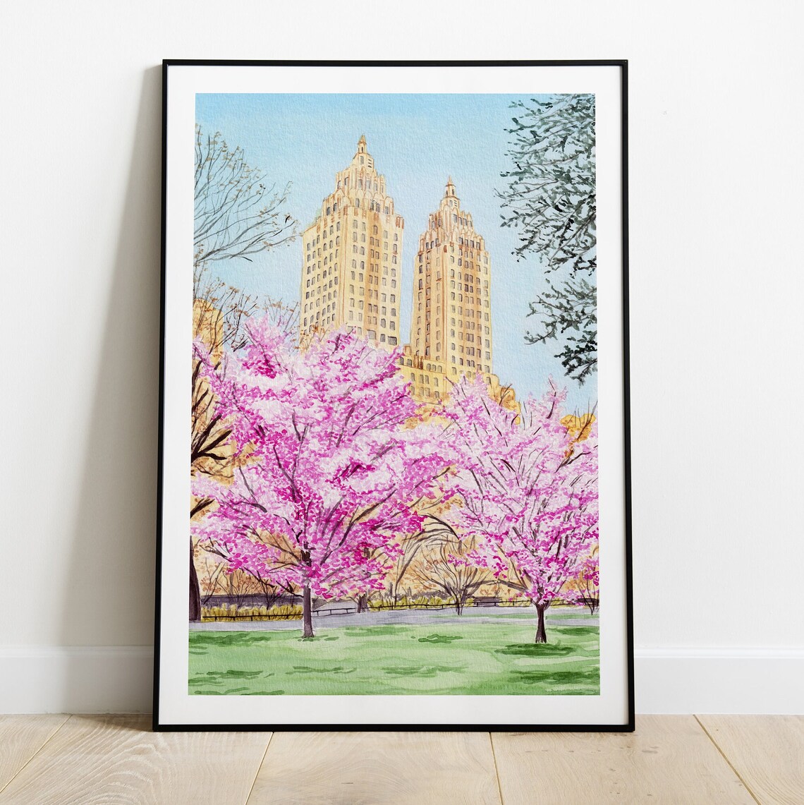 Central Park, New York Watercolor Travel Poster - Image 2