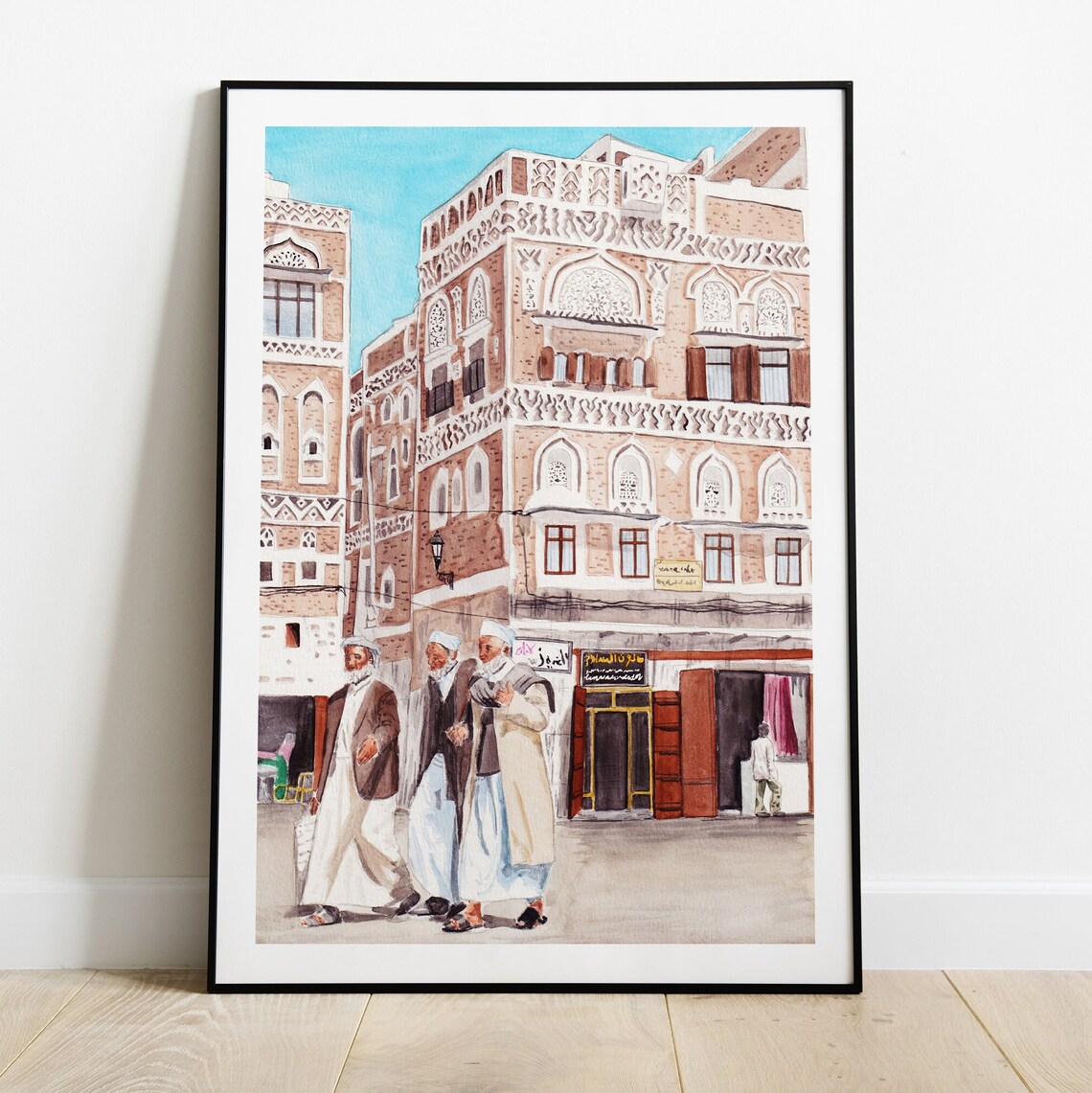 Sanaa, Yemen Travel Poster, Middle East Print - Image 2
