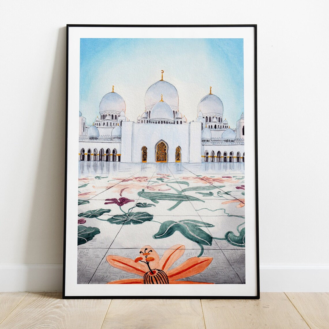 Sheikh Zayed Grand Mosque Abu Dhabi Travel Poster - Image 2
