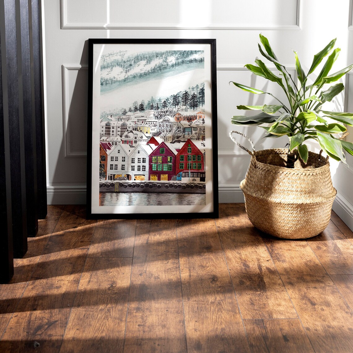 Bergen Norway Travel Poster, Cityscape Wall Art - Image 2