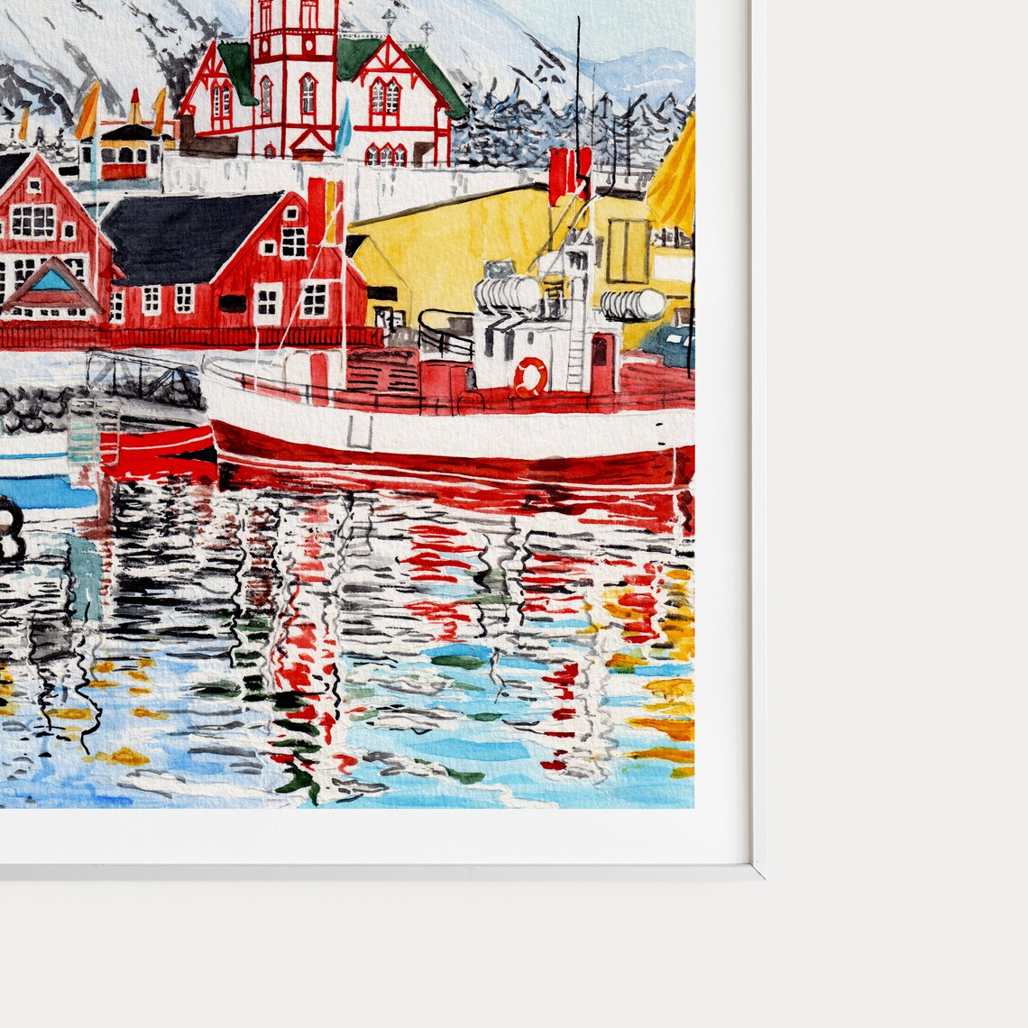 Husavik Iceland Landscape, Nordic Travel Poster - Image 3