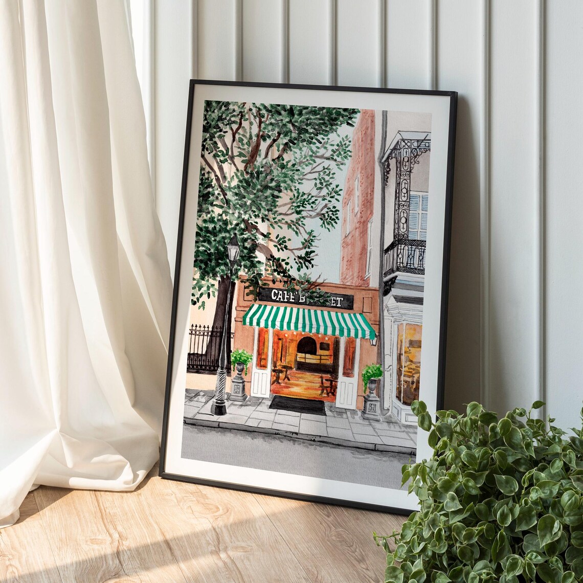 French Quarter Watercolor New Orleans Travel Art Print - Image 2