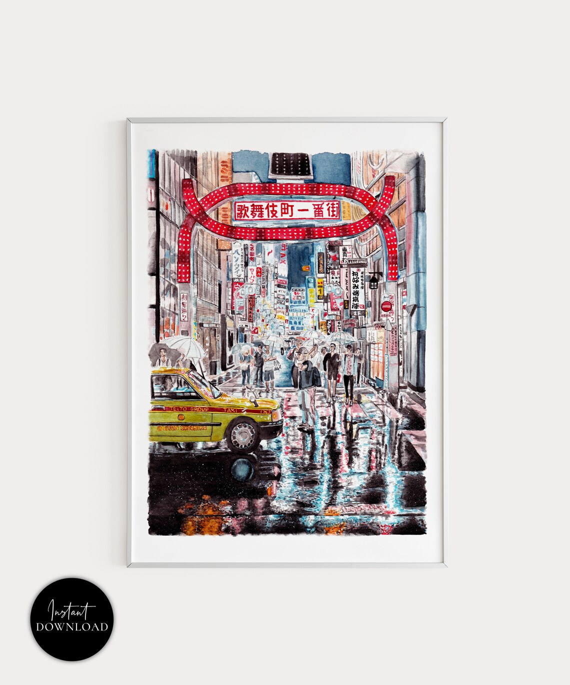 Shinjuku Alley, Tokyo Japan Cityscape Art Print