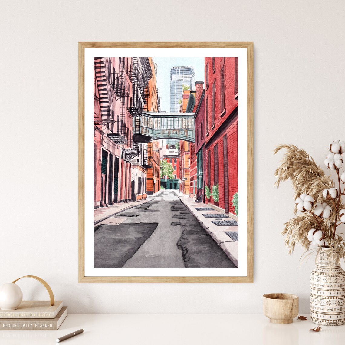Tribeca, New York Cityscape Watercolor Art Print - Image 2
