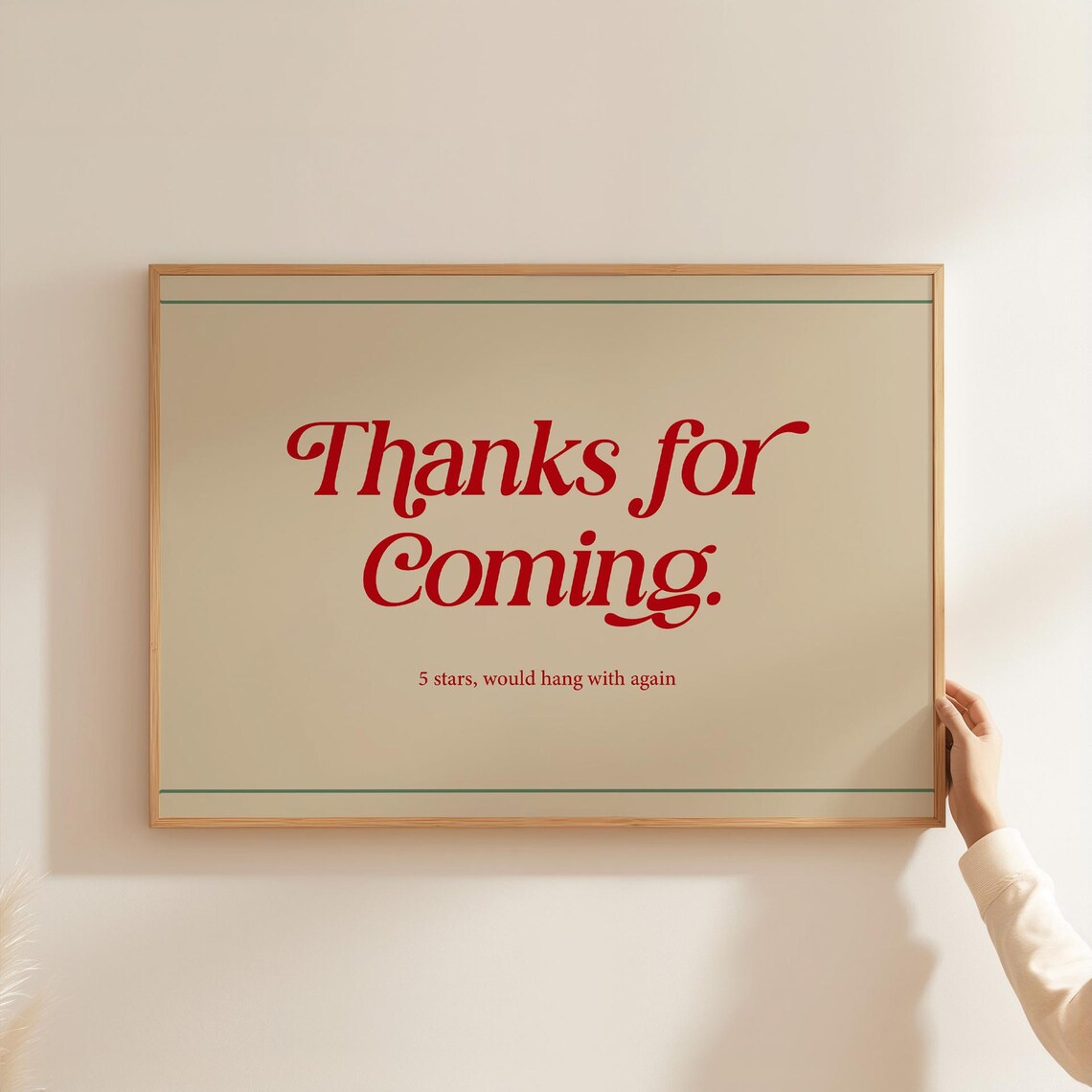 Thanks For Coming Retro Typography Art Print