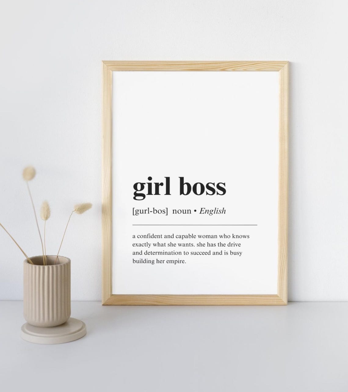 Girl Boss Definition Dictionary Poster Empowering Office Wall Decor - Image 3