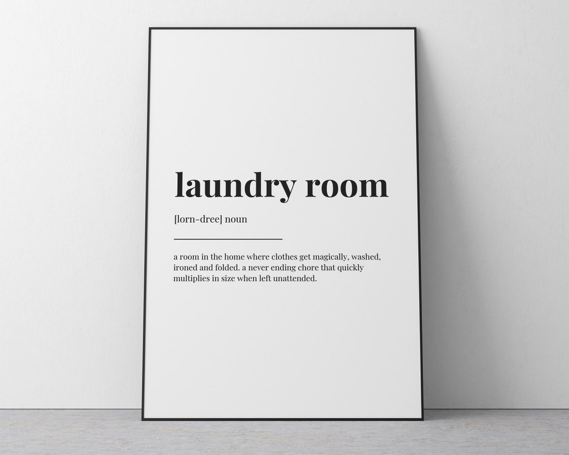Laundry Room Definition Print Laundry Room Sign Laundry Room Art Laundry Room Decor Utility Room Print Bathroom Prints Wall Decor - Image 2