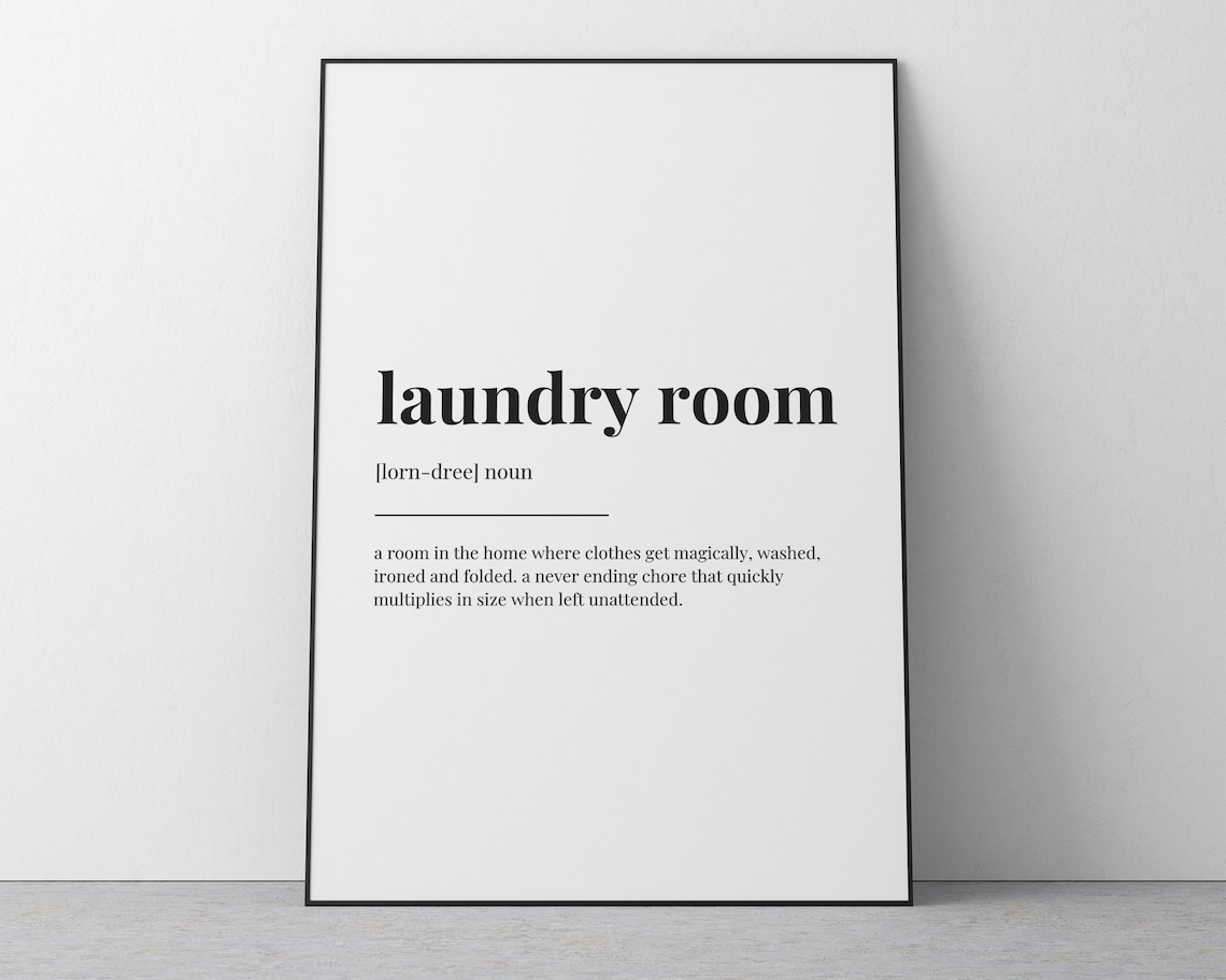 Laundry Room Definition - Typography Print - Image 2